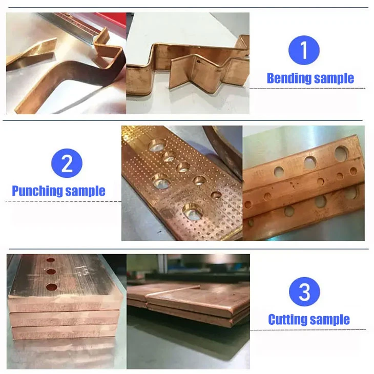 New Cnc Plc Copper Hydraulic 3 In1 Bar Bus Bar Machine Busbar